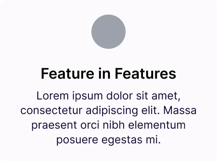 A single feature card — icon, heading and body text with consistent padding.
